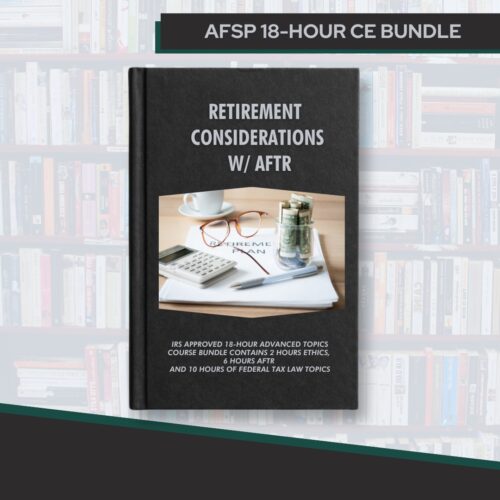 AFSP 18-Hour CE Bundle- Retirement Considerations w/ AFTR